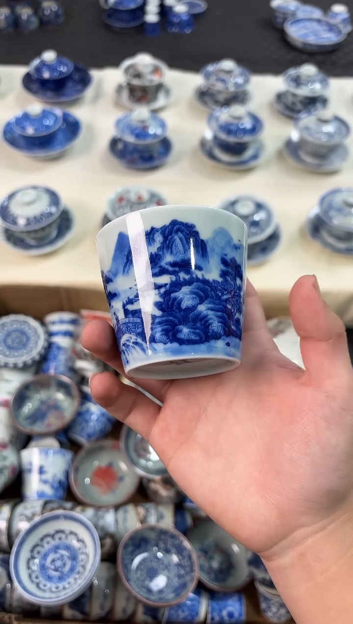 其他瓷景德镇陶瓷茶具清流圣境可乐杯