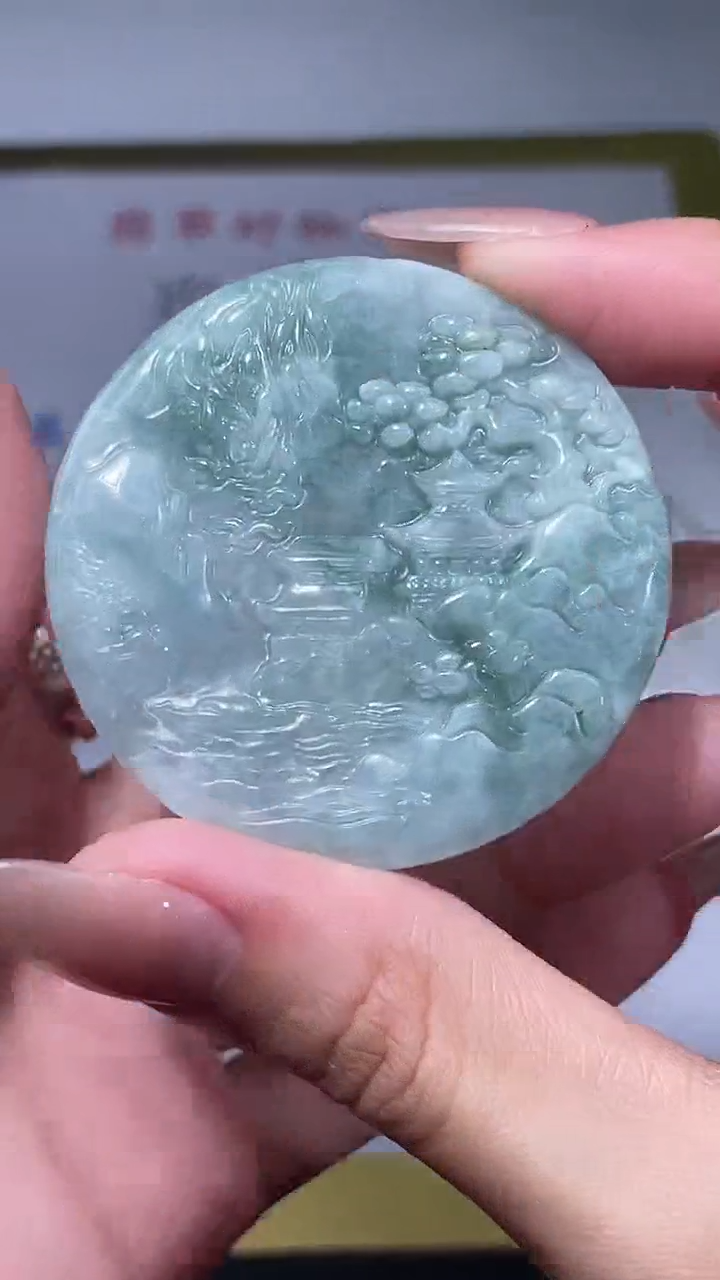 吊坠(不含链)未镶嵌翡翠翡翠挂件 66555