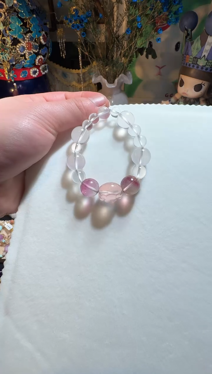 【闪购商品】水晶手串未镶嵌粉水晶手串