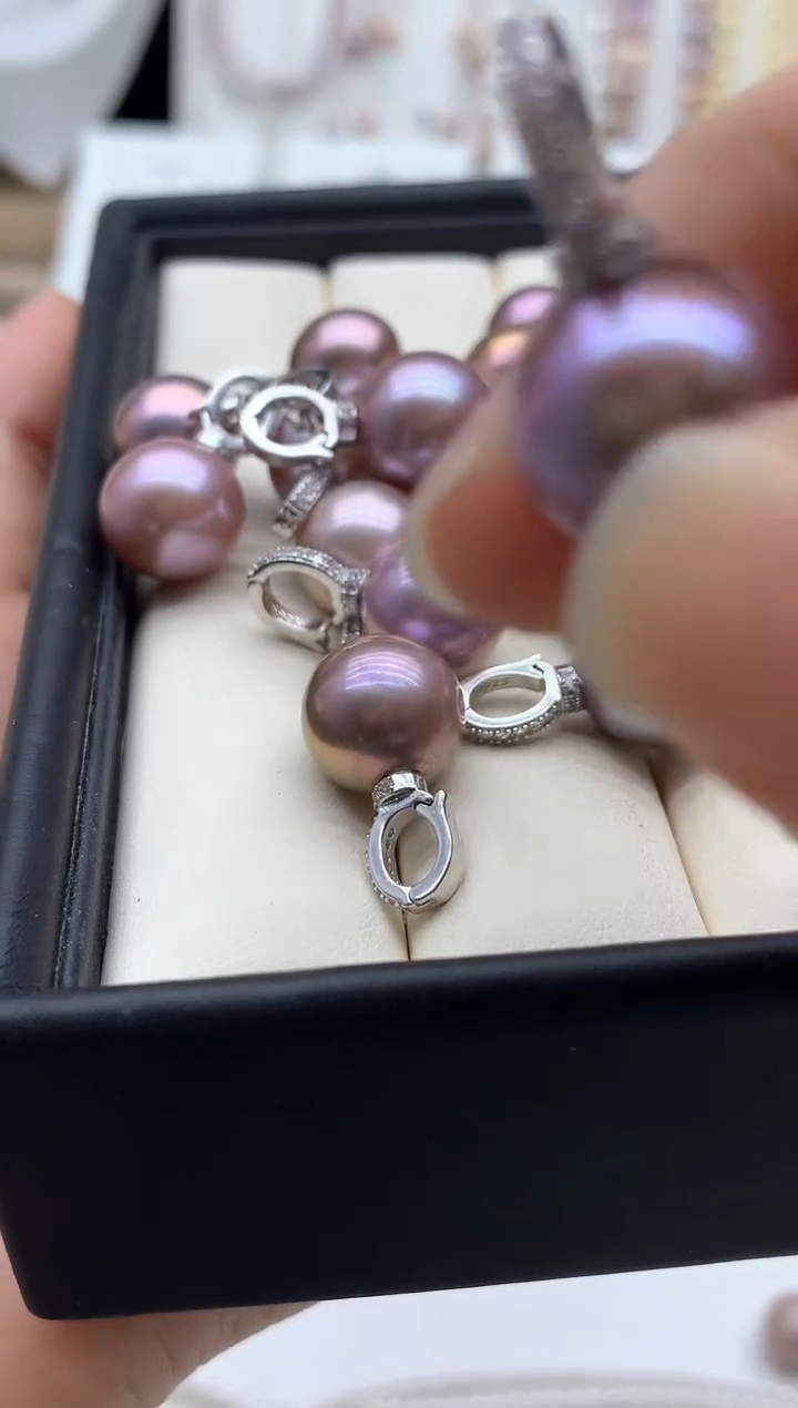 淡水珍珠银S925镶嵌吊坠(不含链)多样性发其一