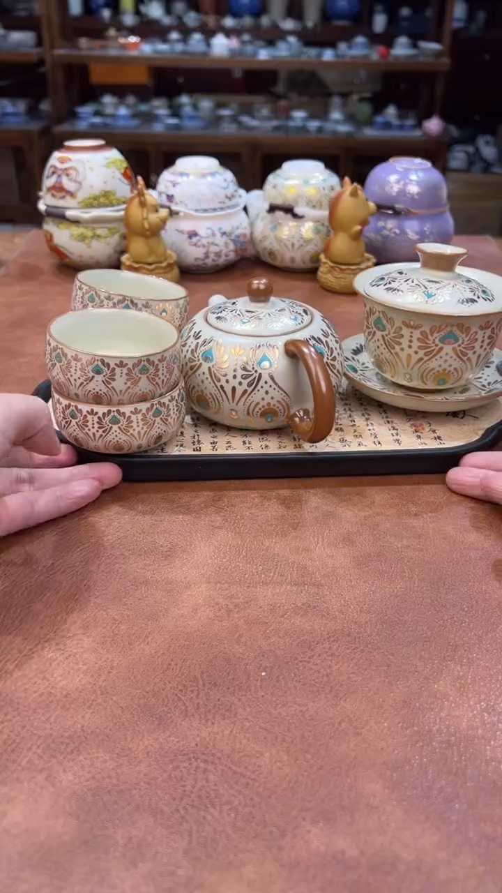 真的很便宜会开片的旅行茶具
