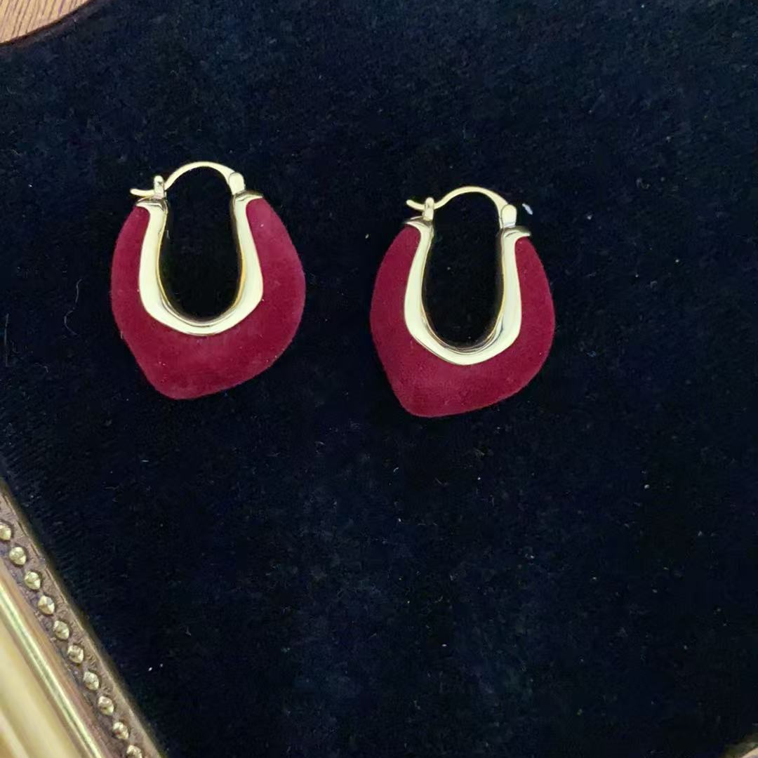 合金琉璃耳饰 时尚名媛气质百搭耳3113