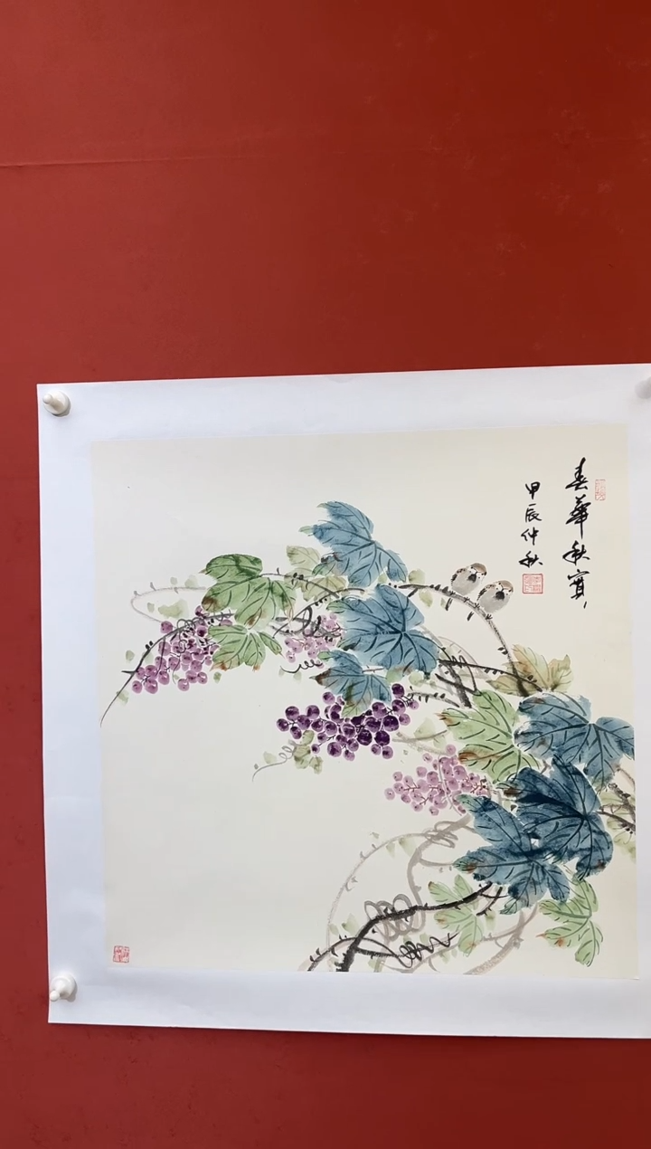 【闪购商品】国画花鸟-70斗方-托底6