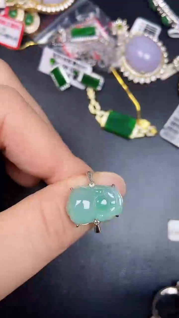 银S925镶嵌戒指翡翠2280