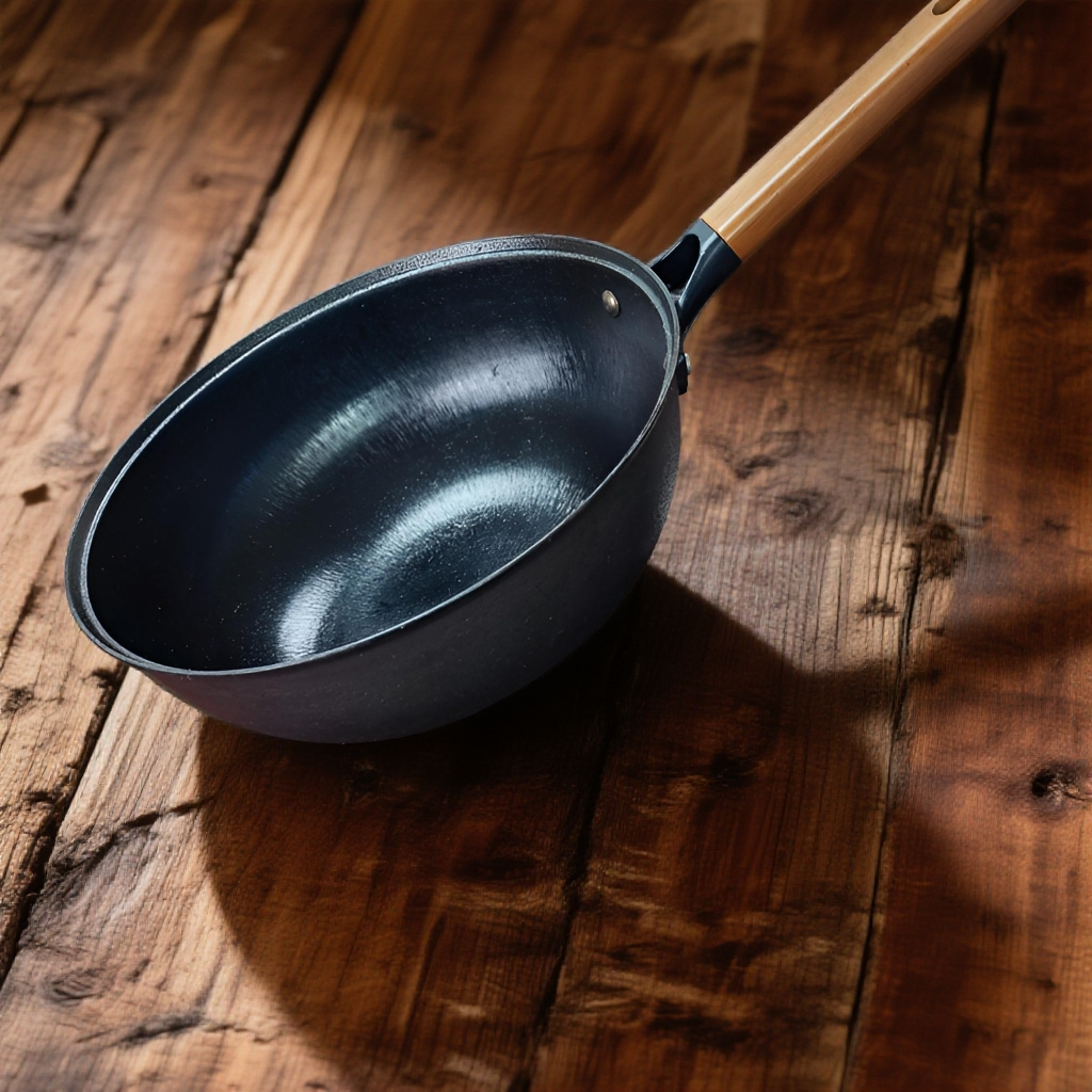 无涂层平底炒瓢电磁炉燃气灶通用家用老式铸铁加厚铁锅已开锅