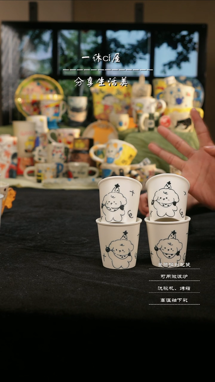 【闪购商品】摆件亲工手绘陶瓷-