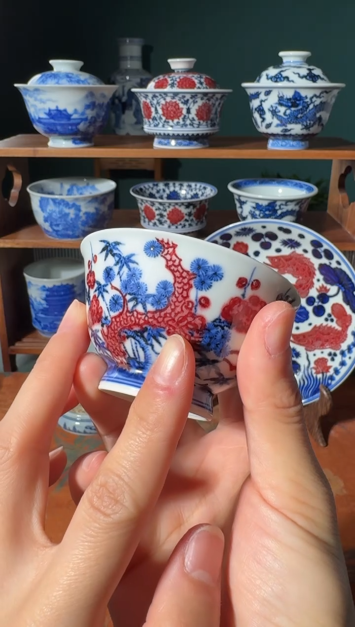 【闪购商品】杯永明尚玩松竹梅撇口小杯