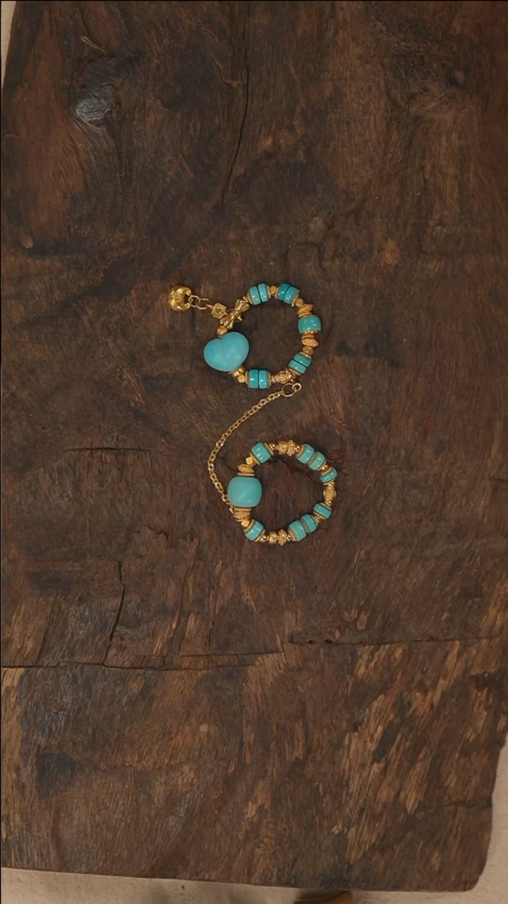 绿松石18K金镶嵌戒指s3658-定制