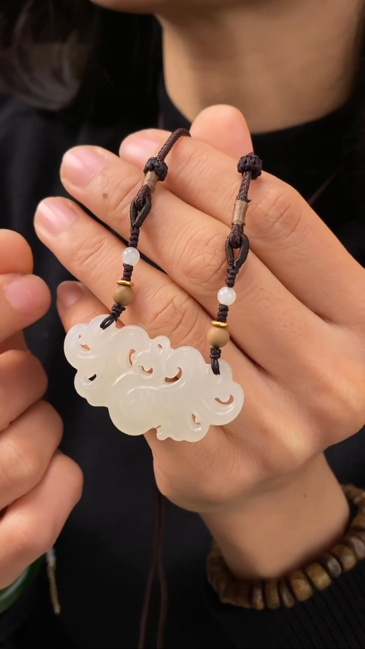 【闪购商品】和田玉吊坠未镶嵌【玉道侠侣】白玉凤牌