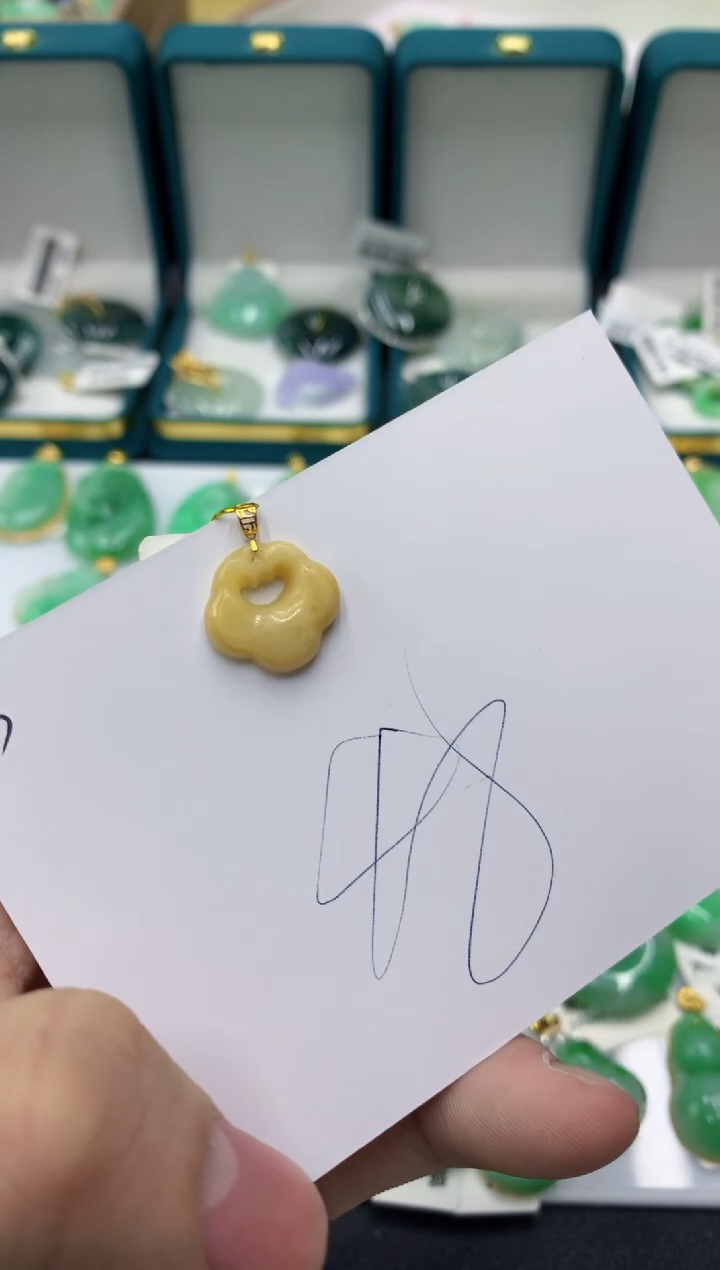 【闪购商品】翡翠颈饰18K金镶嵌11111111