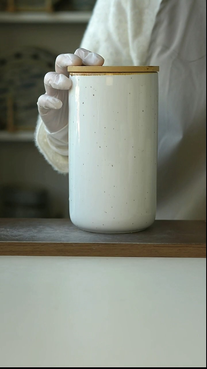 陶瓷出西班牙Cark泼墨收纳罐17.5cm/1L@4-2@微瑕