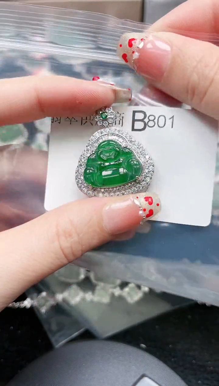 【闪购商品】翡翠颈饰未镶嵌801赠皮绳
