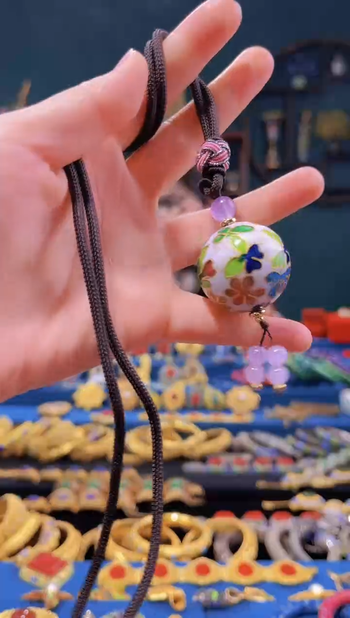 【闪购商品】景泰蓝3.0大珠项链白色