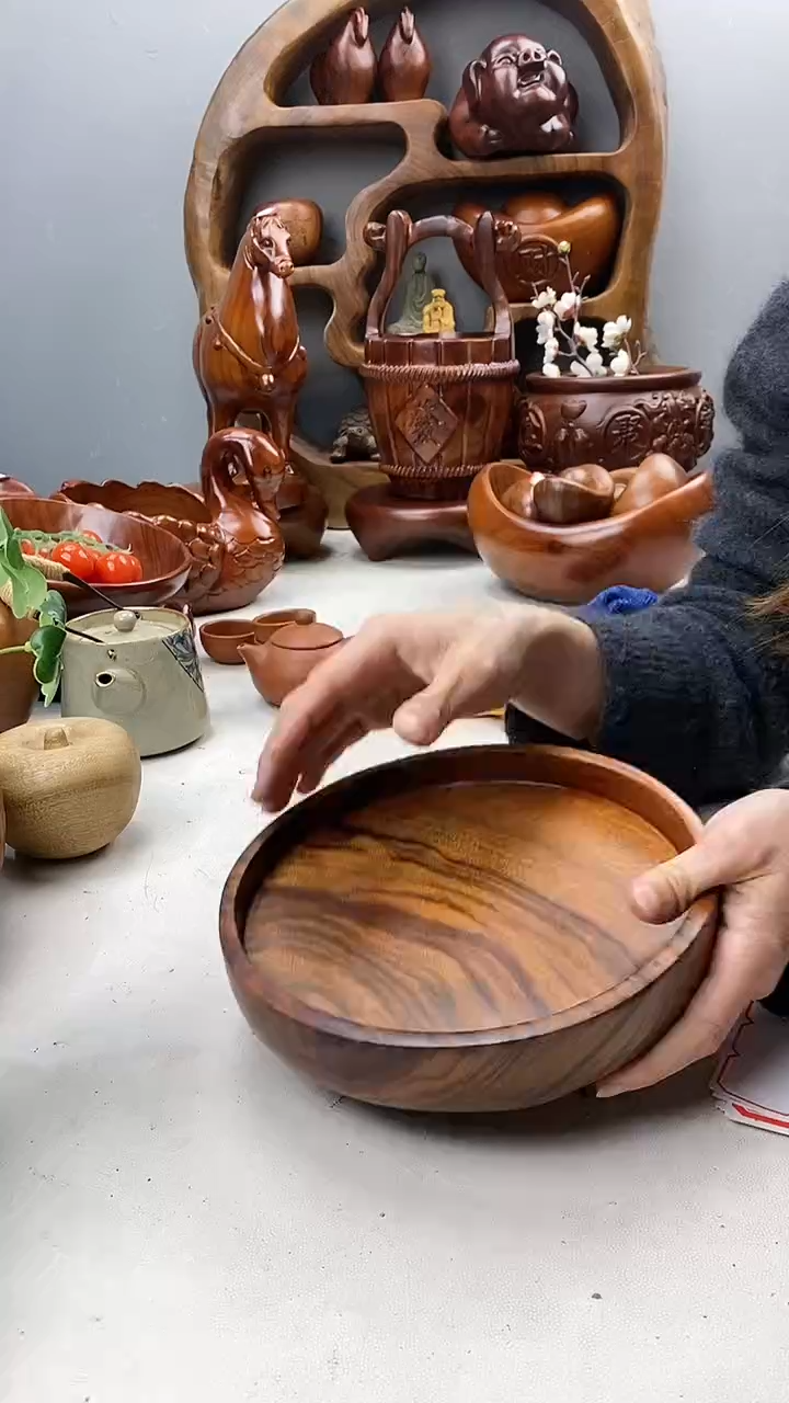 香樟木香樟木20精品小圆盘/尺寸20*4