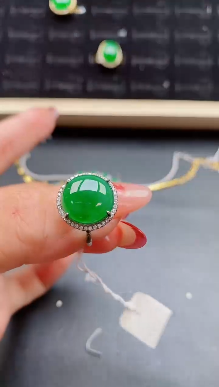 【闪购商品】翡翠戒指银S925镶嵌321321