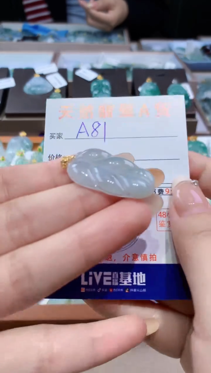 颈饰未镶嵌翡翠天然缅甸翡翠A货挂件 