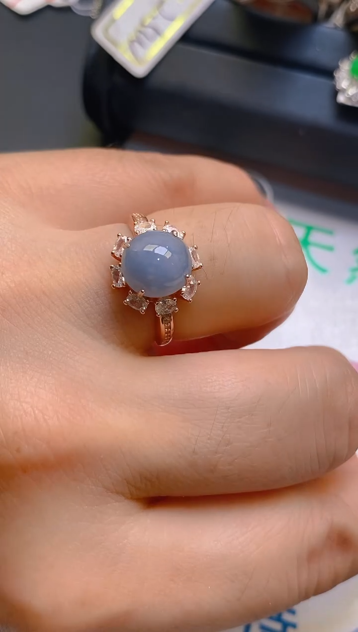 【闪购商品】翡翠耳饰银S925镶嵌天然A货翡翠1