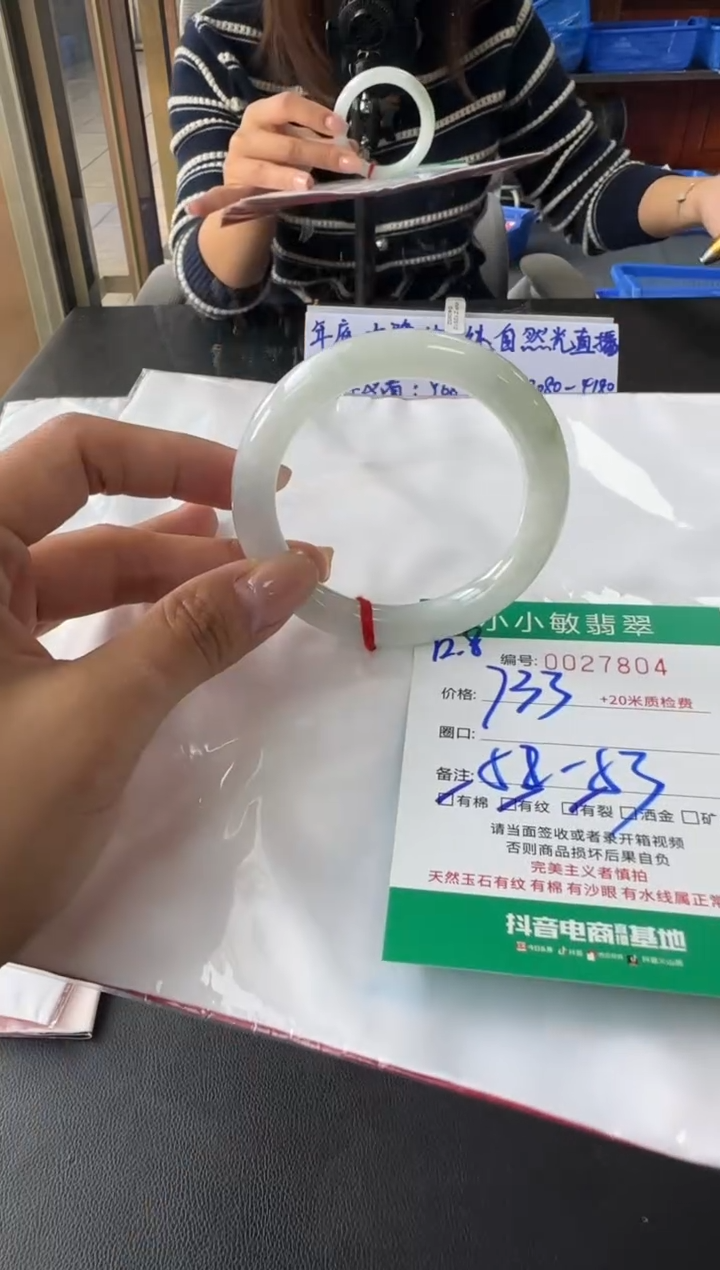 未镶嵌手镯翡翠A货手镯/微瑕