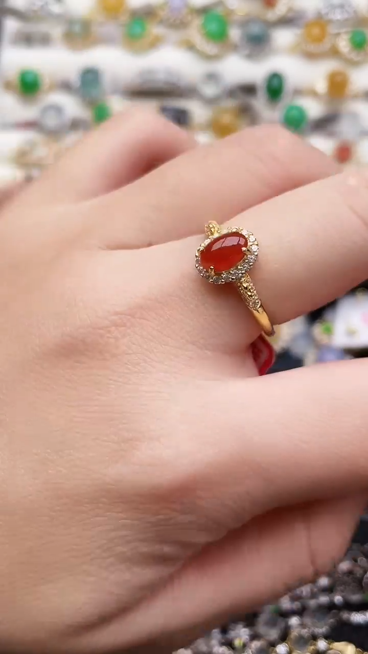 银S925镶嵌戒指翡翠182