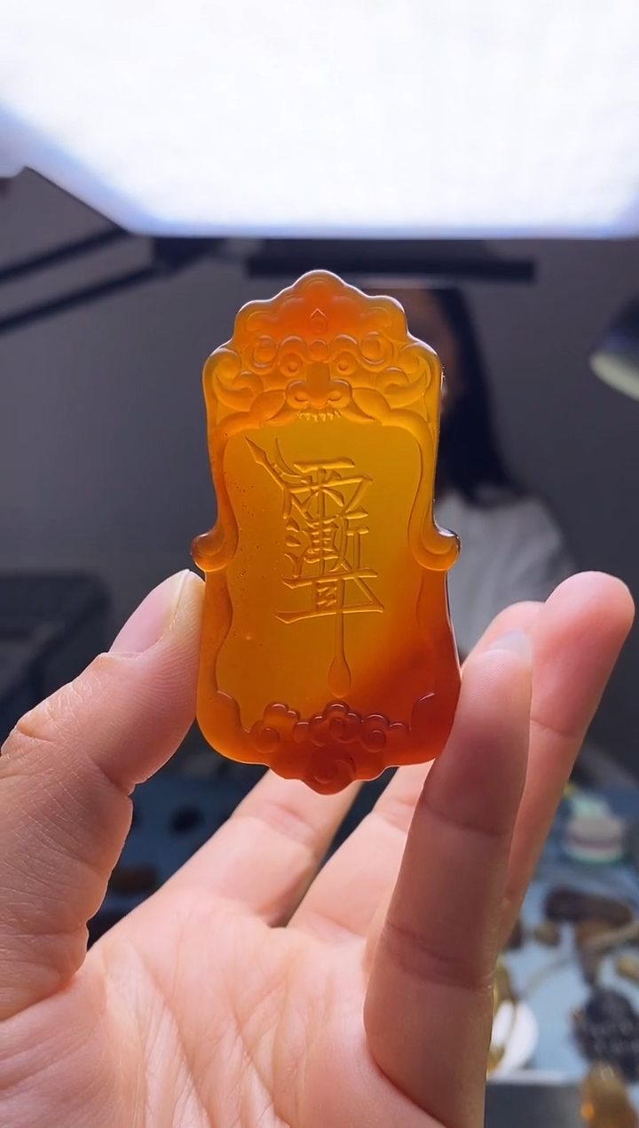 【闪购商品】琥珀颈饰未镶嵌SN4-55（紫薇讳）带点金沙蜜