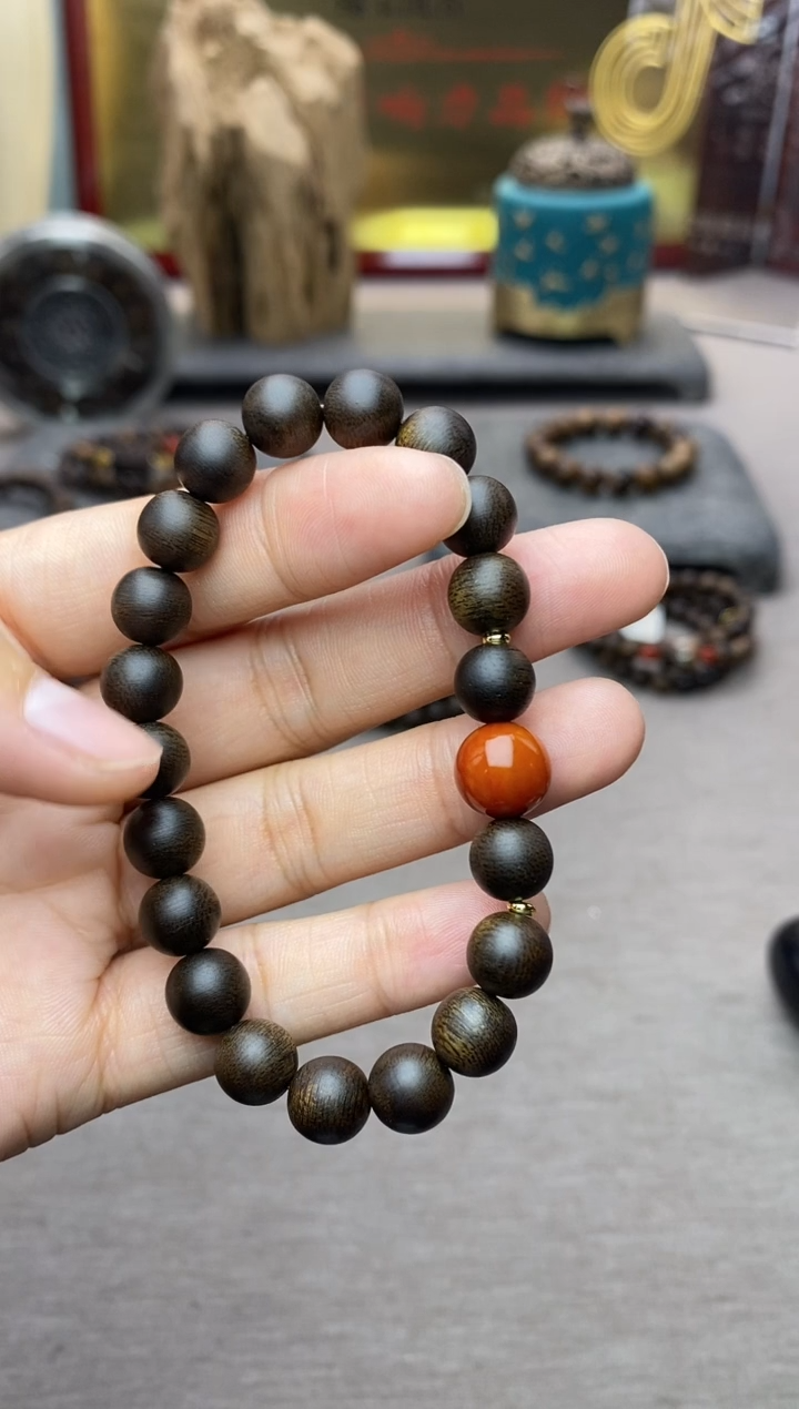 【闪购商品】沉香手串单圈越南芽庄白棋楠0.8 沉水