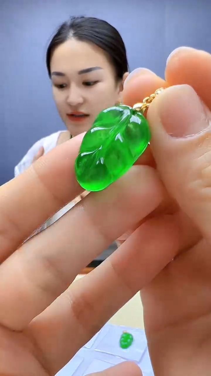 高货特色手工diy颈饰冰透叶子