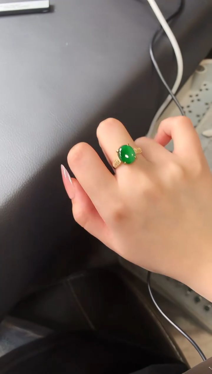 【闪购商品】翡翠戒指银S925镶嵌524124