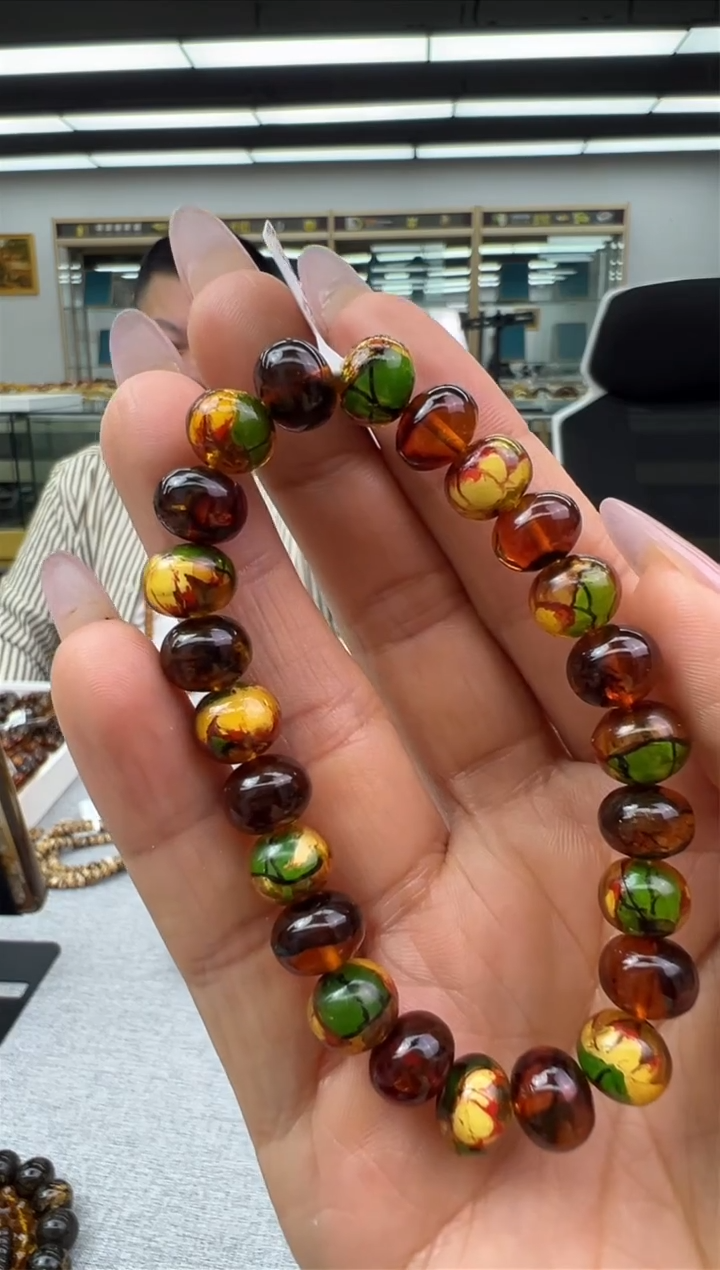 【闪购商品】琥珀手链未镶嵌32秒拍号