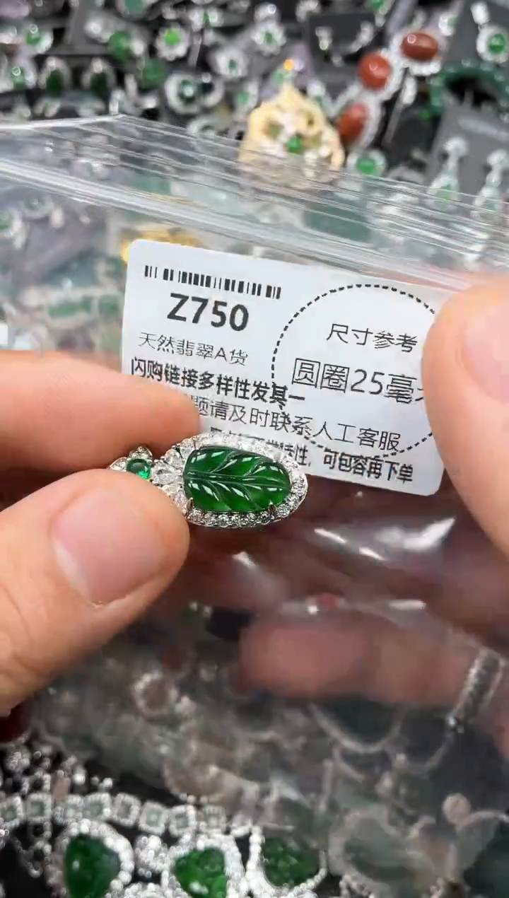 翡翠未镶嵌颈饰Z750吊坠