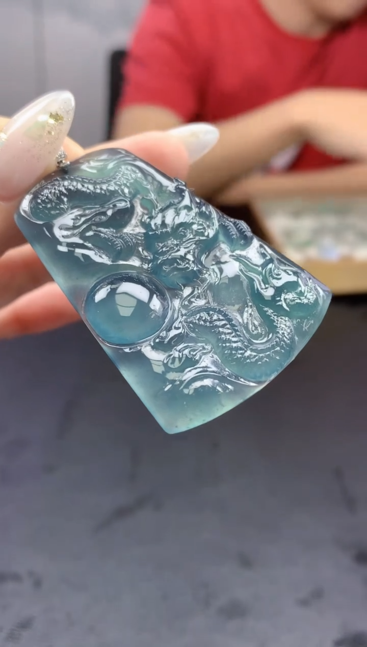 【闪购商品】定制翡翠未镶嵌888ee-毛货龙牌64赠金扣