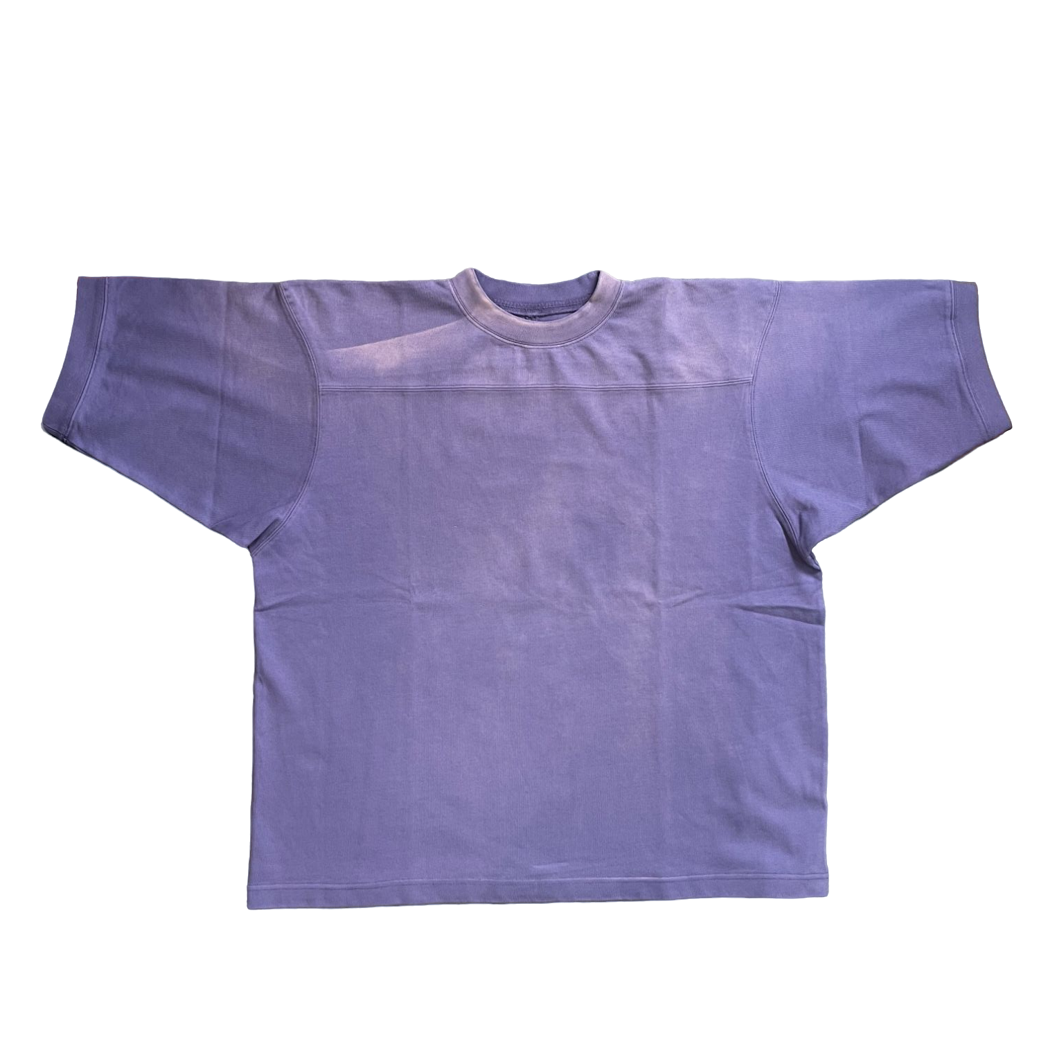 设计师大码男装全棉水洗渐变圆领宽松短袖200斤以上