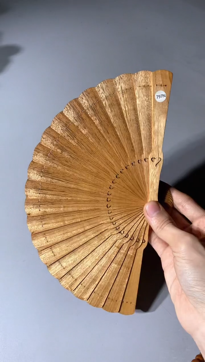 金丝楠797号15cm金丝楠木小叶桢楠扇子