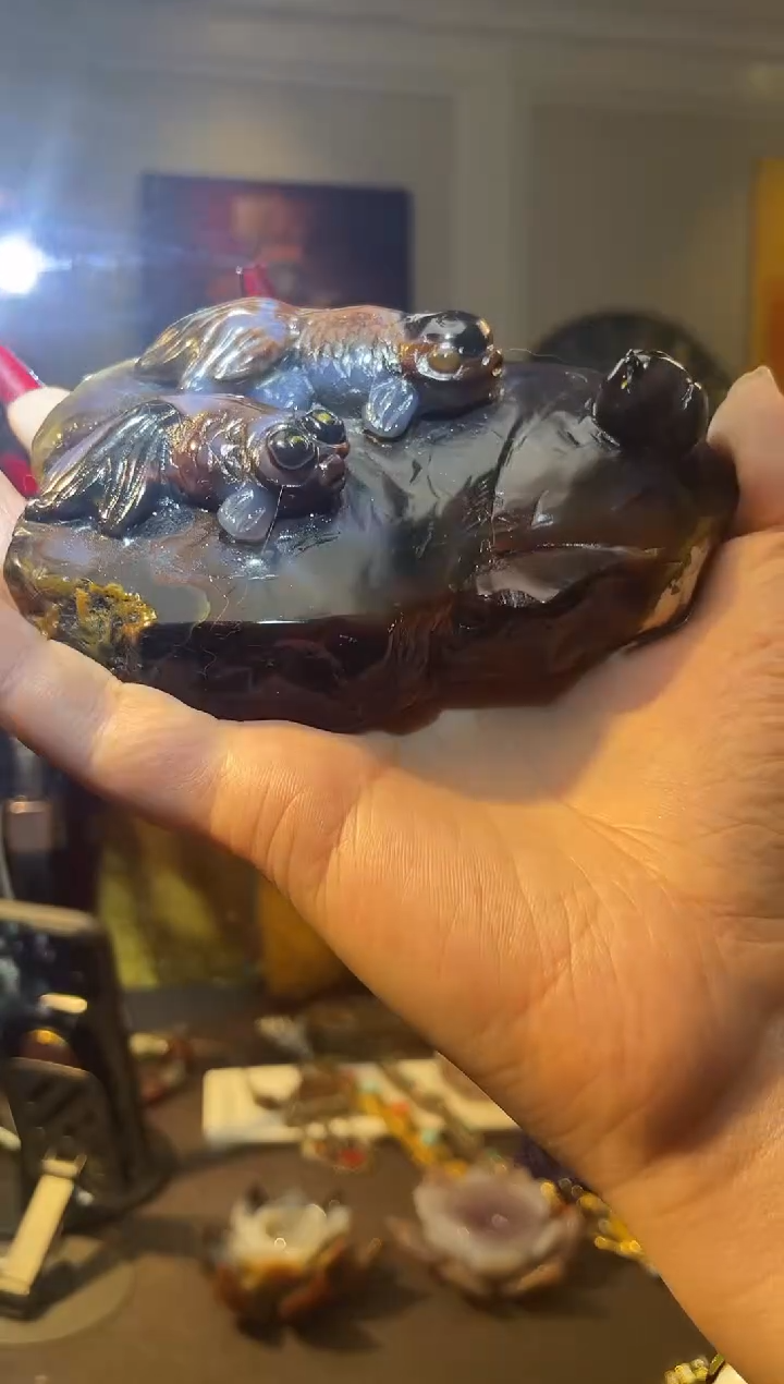 琉璃/树脂/塑料类梧*雨摆件