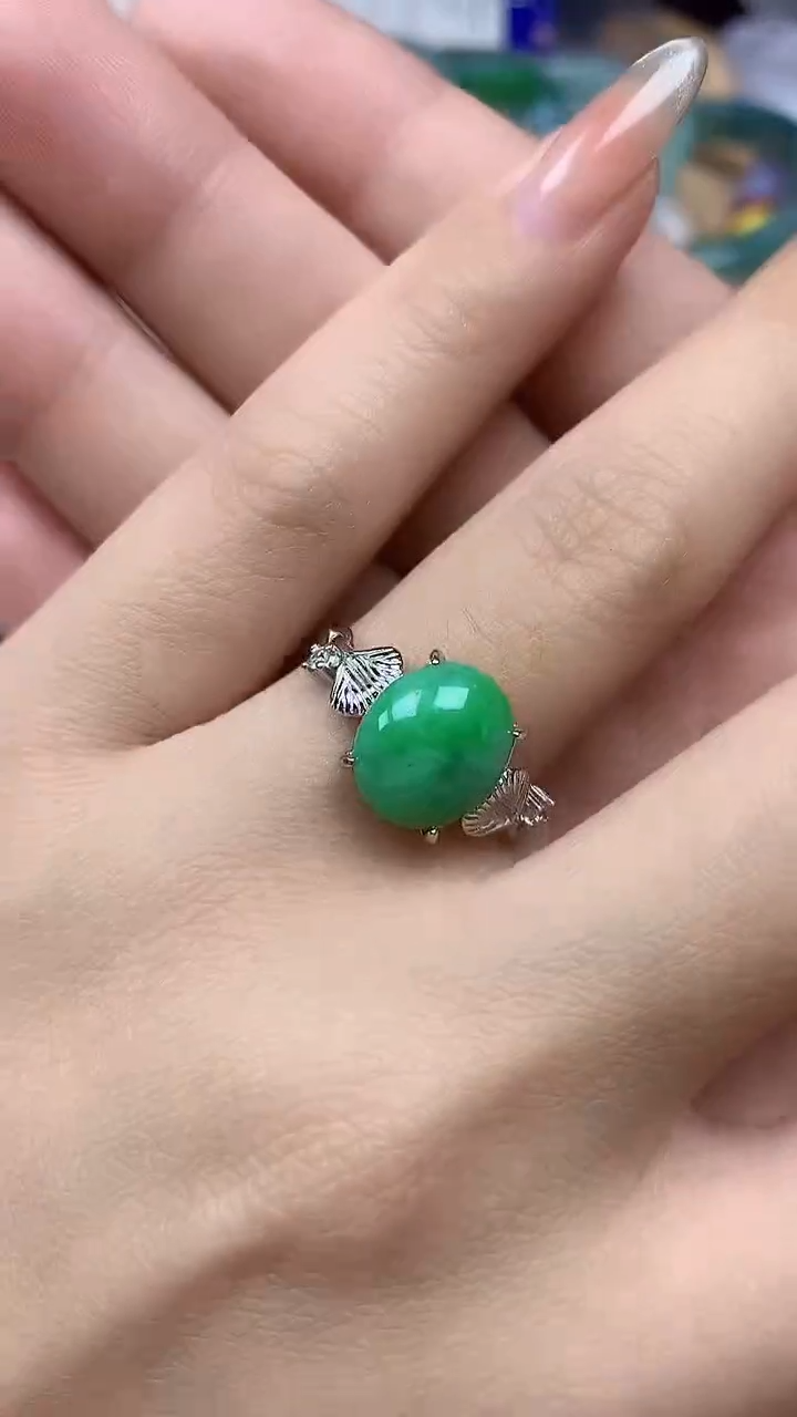 【闪购商品】翡翠戒指银S925镶嵌 戒指