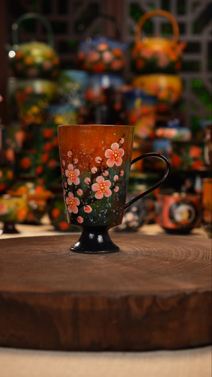 紫砂油画手绘釉下彩