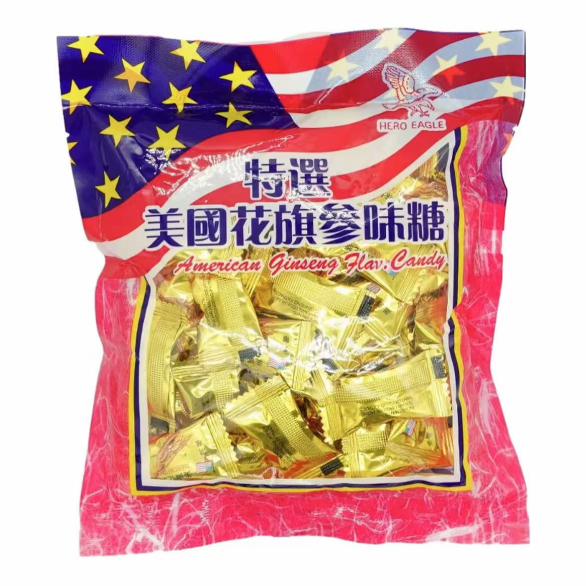 香港进口特选美国花旗参味糖Hero Eagle蜂蜜薄荷润喉糖过节送长辈