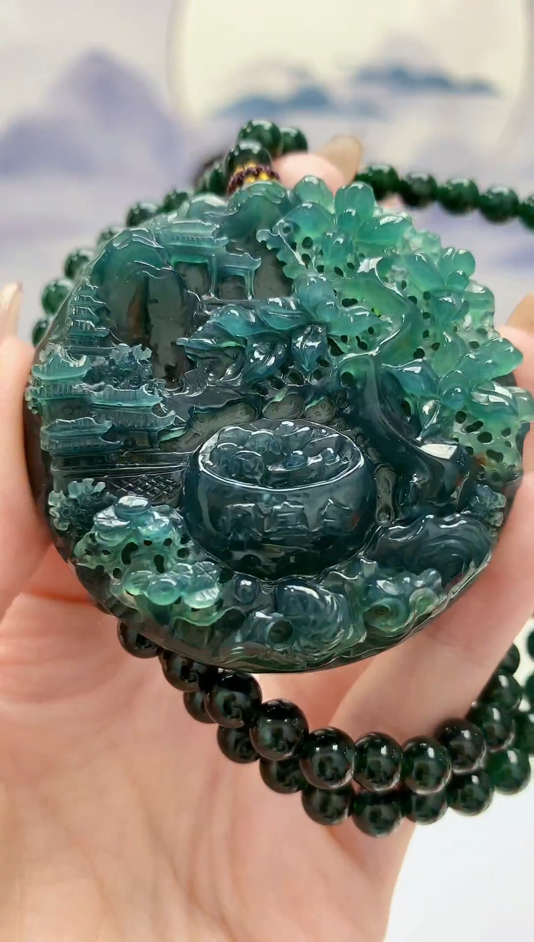 【闪购商品】定制翡翠未镶嵌5152jw-毛货挂件60赠珠链