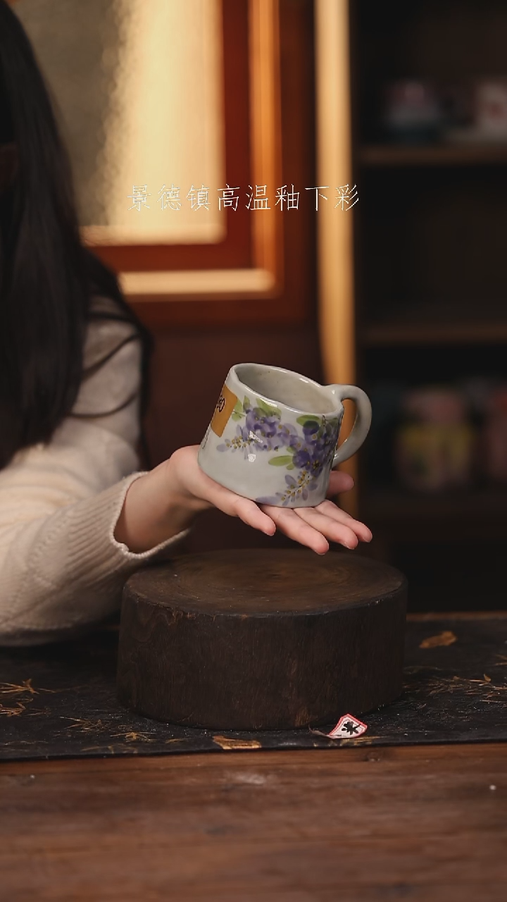 陶瓷景德镇高温釉下手绘陶瓷@L080@