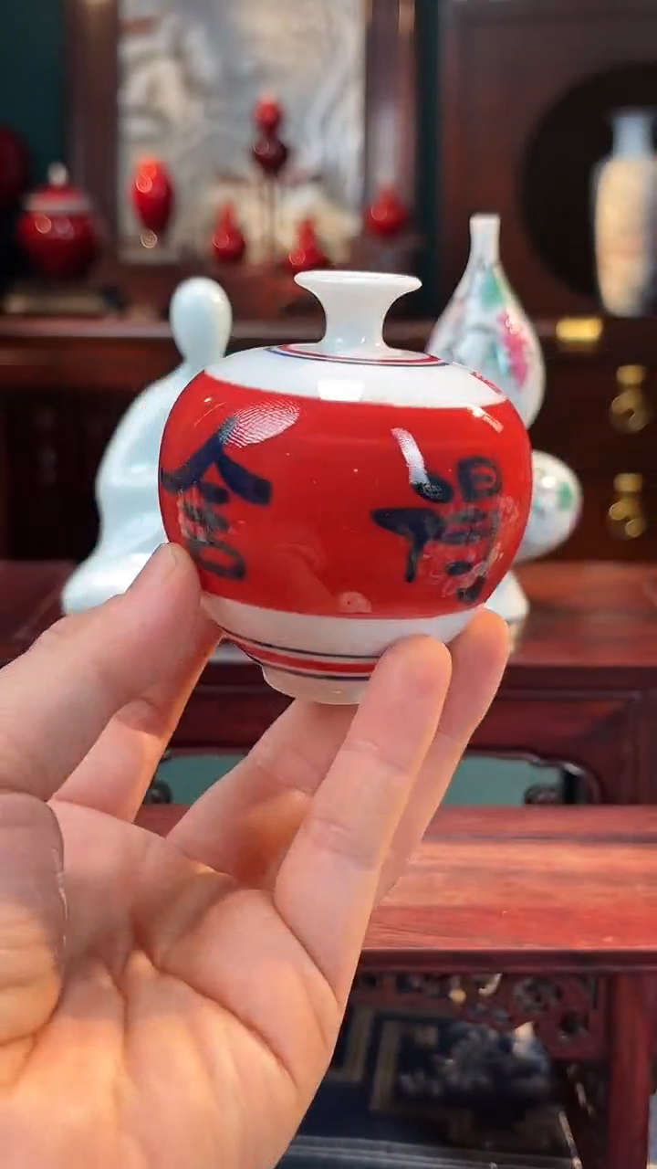 【闪购商品】摆件釉下五彩纯手工手绘原创瓷器