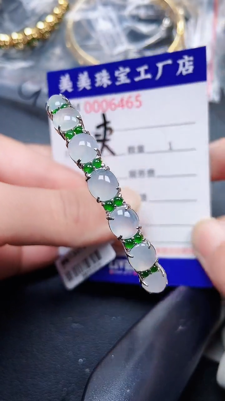 颈饰银S925镶嵌翡翠6465