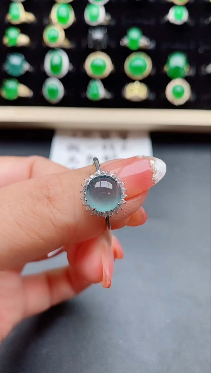 【闪购商品】翡翠戒指银S925镶嵌212121