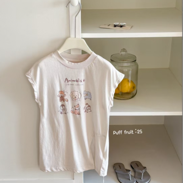 PUFF-8150-女童儿童夏季新款休闲韩版好看可爱甜美T裙