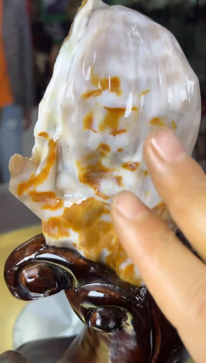 缅甸天然树化玉摆件