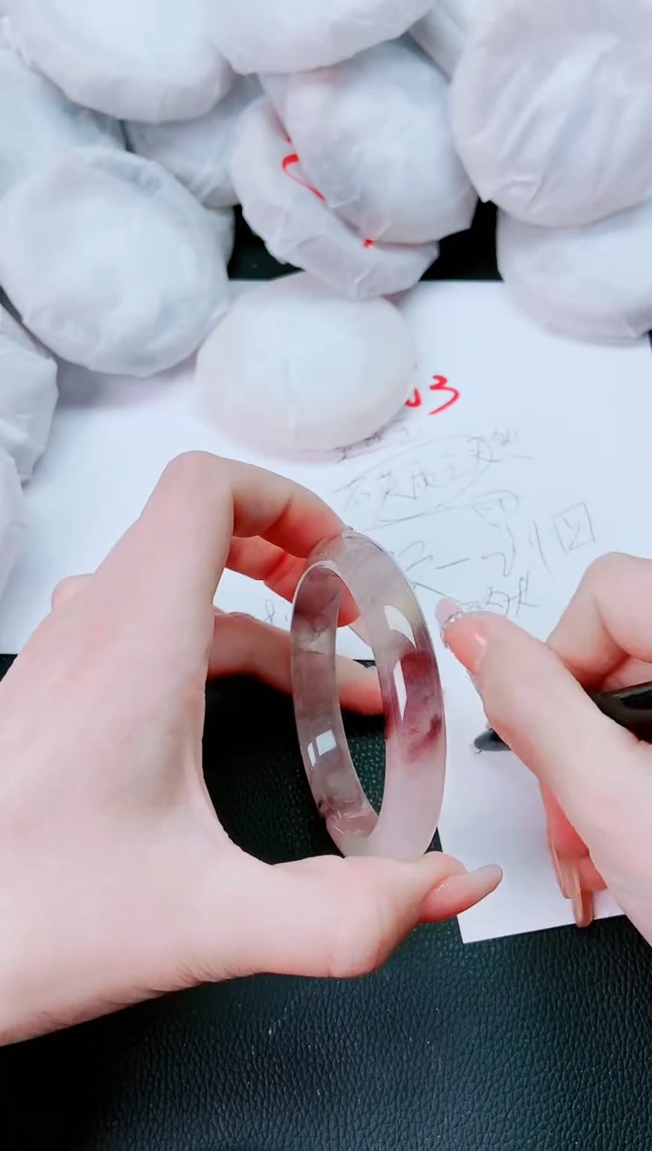 【闪购商品】石英质玉手镯未镶嵌J268-60-61