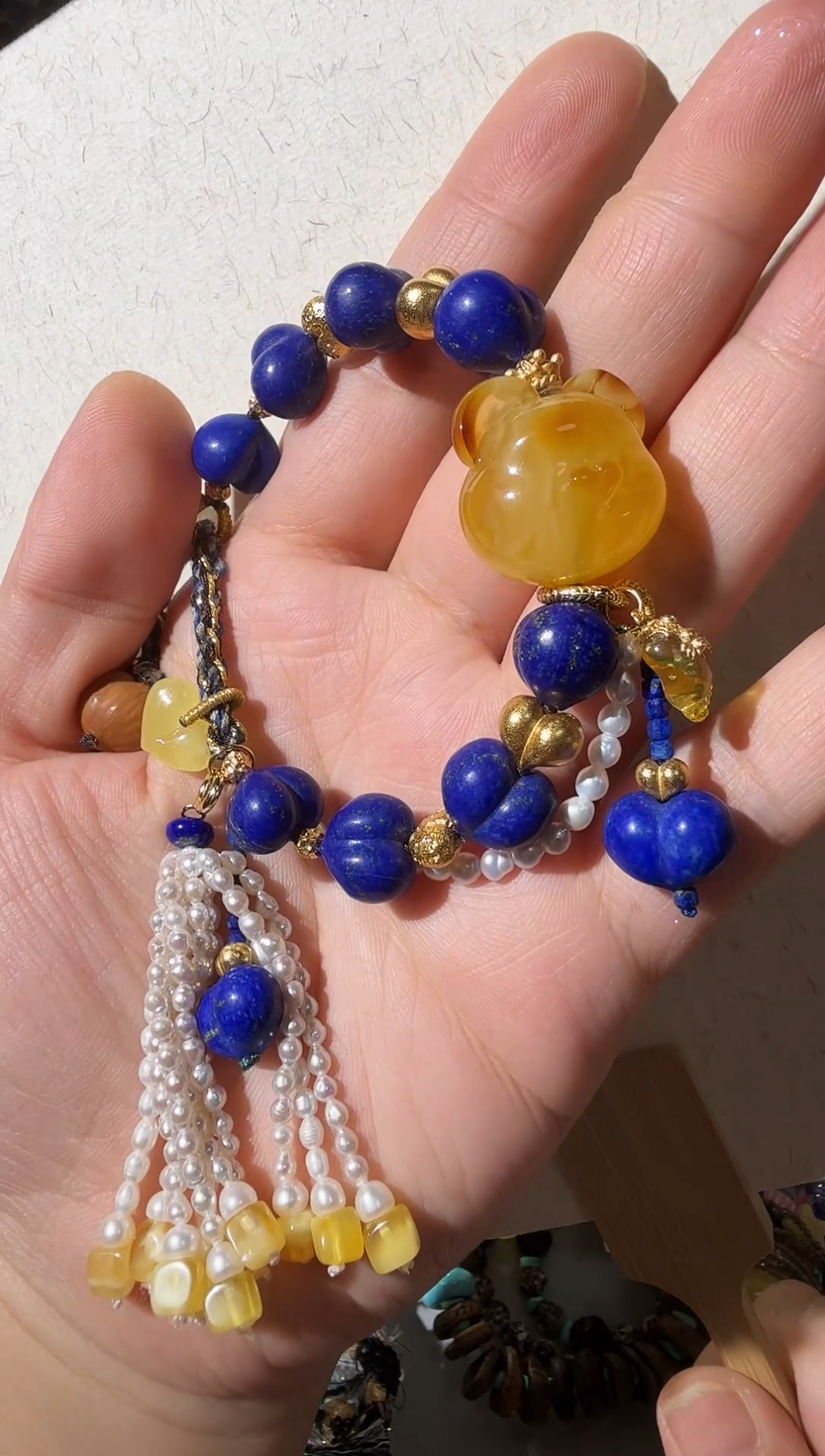 手链蜜蜡未镶嵌蜜蜡小熊手链