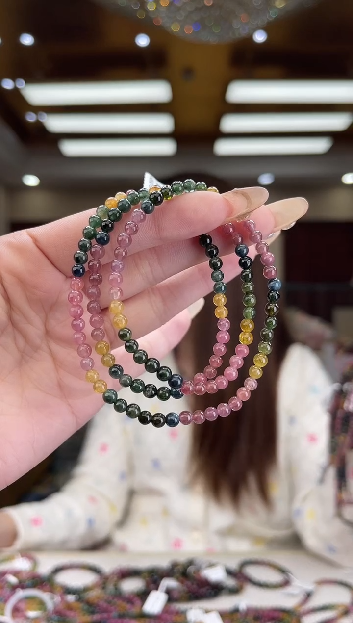 【闪购商品】碧玺/未镶嵌4mm+碧玺多圈多样性发货21