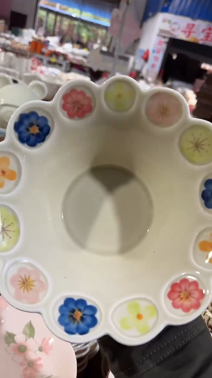 陶瓷花朵碗 微瑕凑满20元包邮