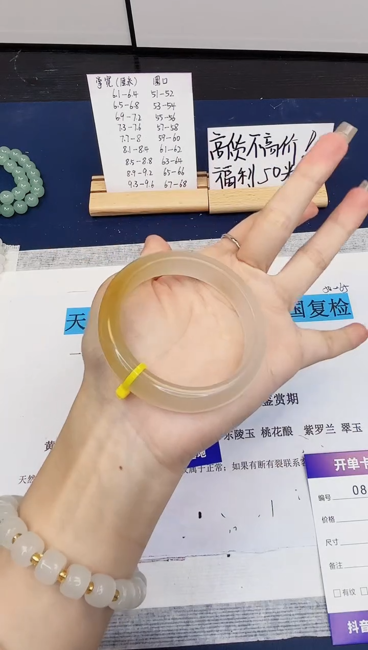 【闪购商品】石英质玉手镯未镶嵌85-财气镯-圈口54