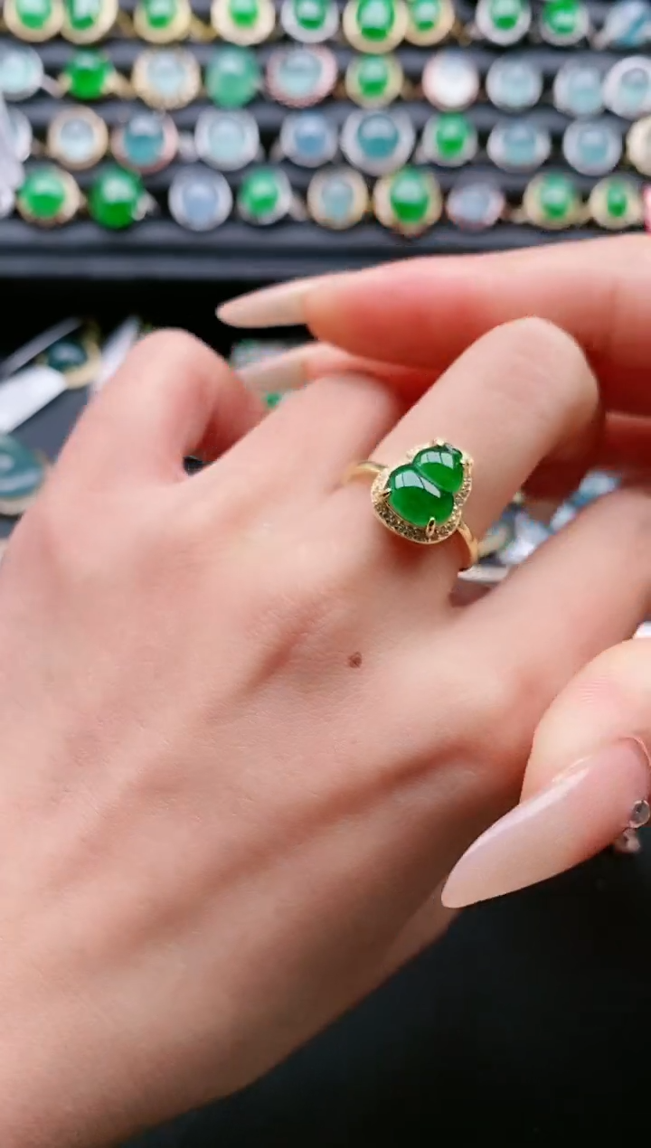 【闪购商品】翡翠戒指银S925镶嵌1111111