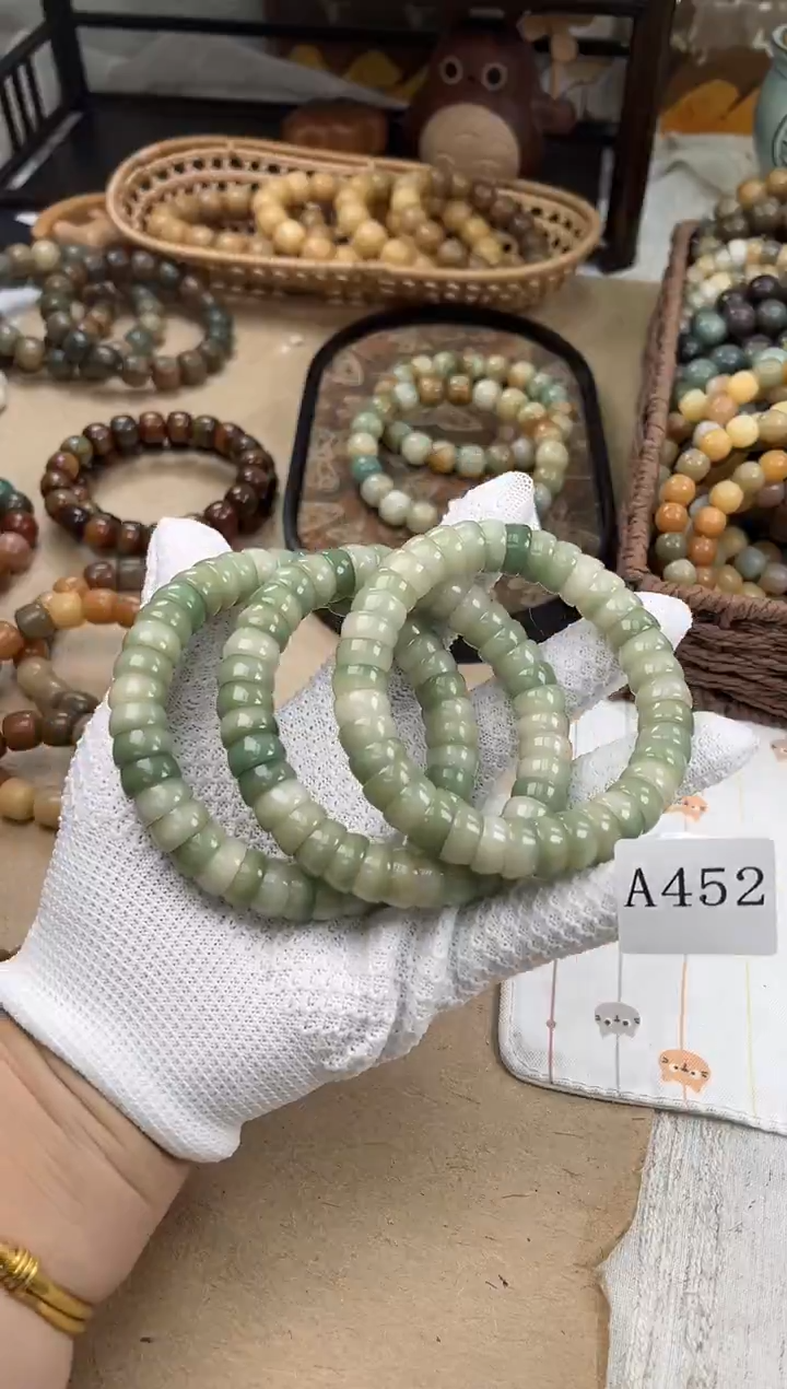 手串菩提根/象牙果a452 卡13 水磨碗肠孔瑕